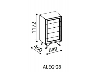 Узкий бельевой комод Алегро ALEG-28