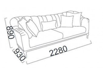 Трехместный диван-кровать Pesaro (Песаро) PESR-02