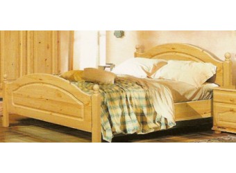 Двуспальная кровать Лотос сосна Б-1090-05 (натуральная сосна) 1400 мм