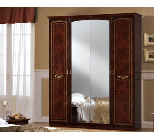 Четырехстворчатый шкаф Ирина (орех)