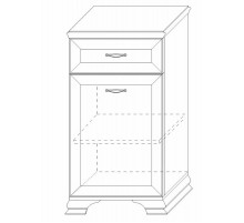 Тумба высокая 450 Сиена (Бодега белый) Тумба высокая 450 Сиена (Бодега белый)