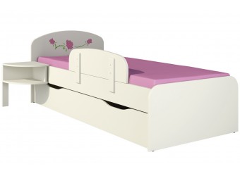 Детская односпальная кровать с выдвижным ящиком для белья Розалия КР-3Д1