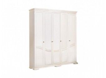Шкаф для одежды Лика ММ-137-01/05Б (белая эмаль)