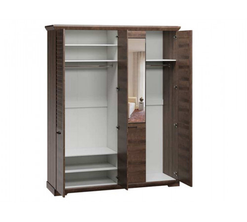 Четырехстворчатый шкаф для одежды СК-8 (ОРТ) Кантри с зеркалом