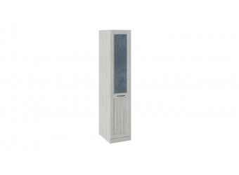 Шкаф для белья с 1 глухой дверью левый «Кантри» (Замша синяя/Винтерберг) СМ-308.07.010L (з)