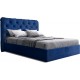 Двуспальная кровать с подъемным механизмом BOGEMIA (синий)