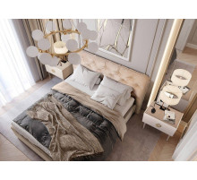 Двуспальная кровать с подъемным механизмом BOGEMIA (жемчуг) Двуспальная кровать с подъемным механизмом BOGEMIA (жемчуг)