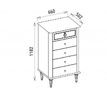 Комод высокий Мистраль (Mistral) MIST-28