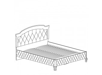 Двуспальная кровать с мягкой обивкой 180х200 Марлен 490 кремовый белый