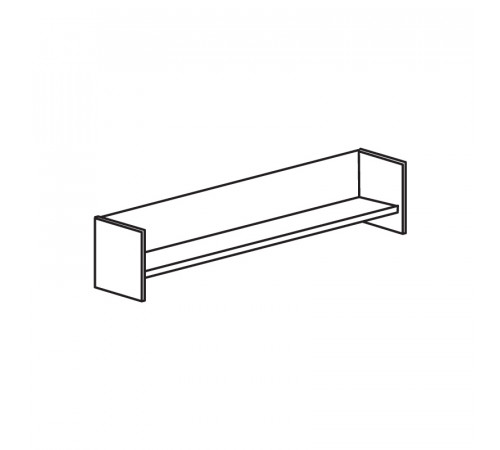 Навесная полка в гостиную Лира 46 светлая