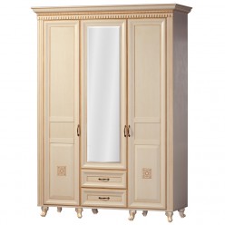 Трехдверный шкаф для одежды Марлен 470 кремовый белый