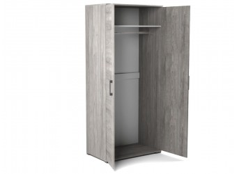 Шкаф Д-1 для одежды глубокий, Денвер Риббек серый