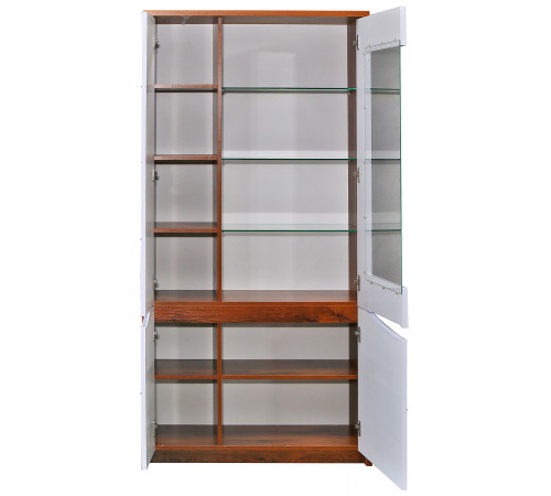 Шкаф-витрина Монако П510.05-1 (дуб саттер/белый глянец)